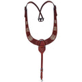 Showman Floral Pulling Collar with Rawhide Lacing