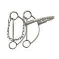 Showman Stainless steel hackamore with wax coated twisted rope noseband