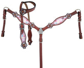 Showman PONY SIZE Donut print headstall and breast collar set with donut conchos