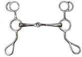 Showman stainless steel snaffle bit