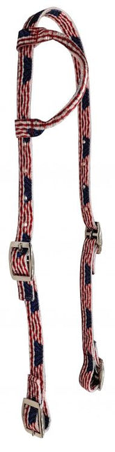 Showman American Flag Nylon One Ear Headstall