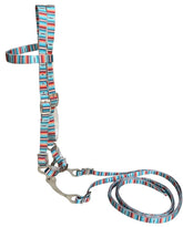 Showman PONY size Premium nylon browband headstall & Reins with bit with a Serape print design