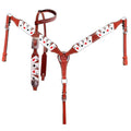 Showman "Four of A Kind" Painted One Ear Headstall and Breastcollar Set