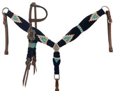 Showman Corded One Ear Headstall & Breast collar set