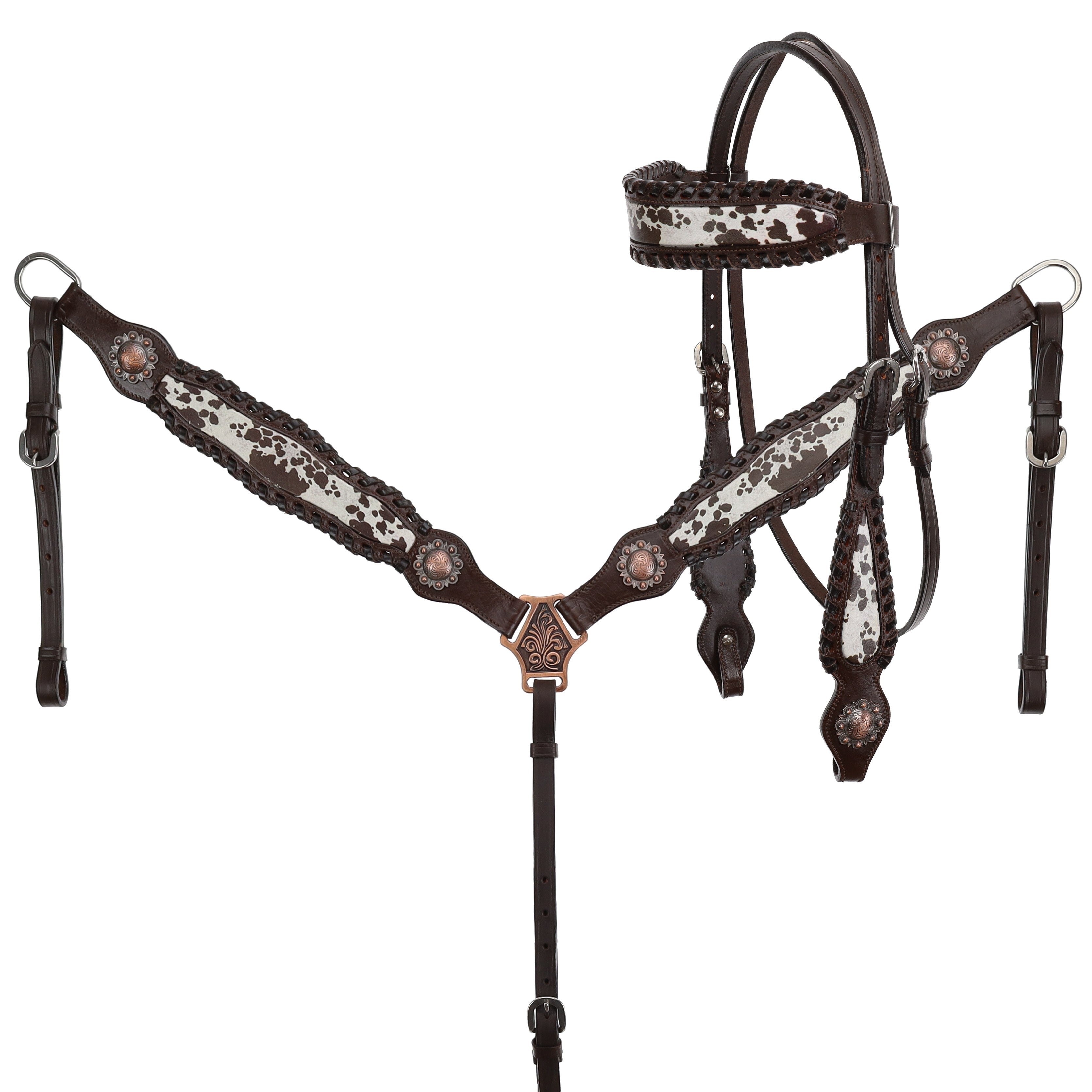 Showman Rangehide Browband Headstall and Breastcollar Set