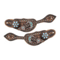 Showman Ladie's Dusky Teal Spur Strap