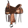 Double T Roughcut Diamond Barrel Style Saddle - 15, 16 Inch