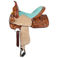 Double T Coastal Poppy Spinal Relief Barrel Style Saddle - 14, 15, 16 Inch