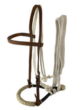 Showman Argentina Cow Leather Browband Bosal Headstall Set
