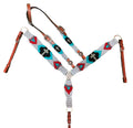 Showman Corded One Ear Headstall and Breast Collar Set - Cross
