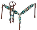 Showman Glade Corded One Ear Headstall and Breastcollar Set