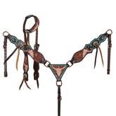 Showman Limited Edition Desert Skull One Ear Headstall and Breastcollar Set