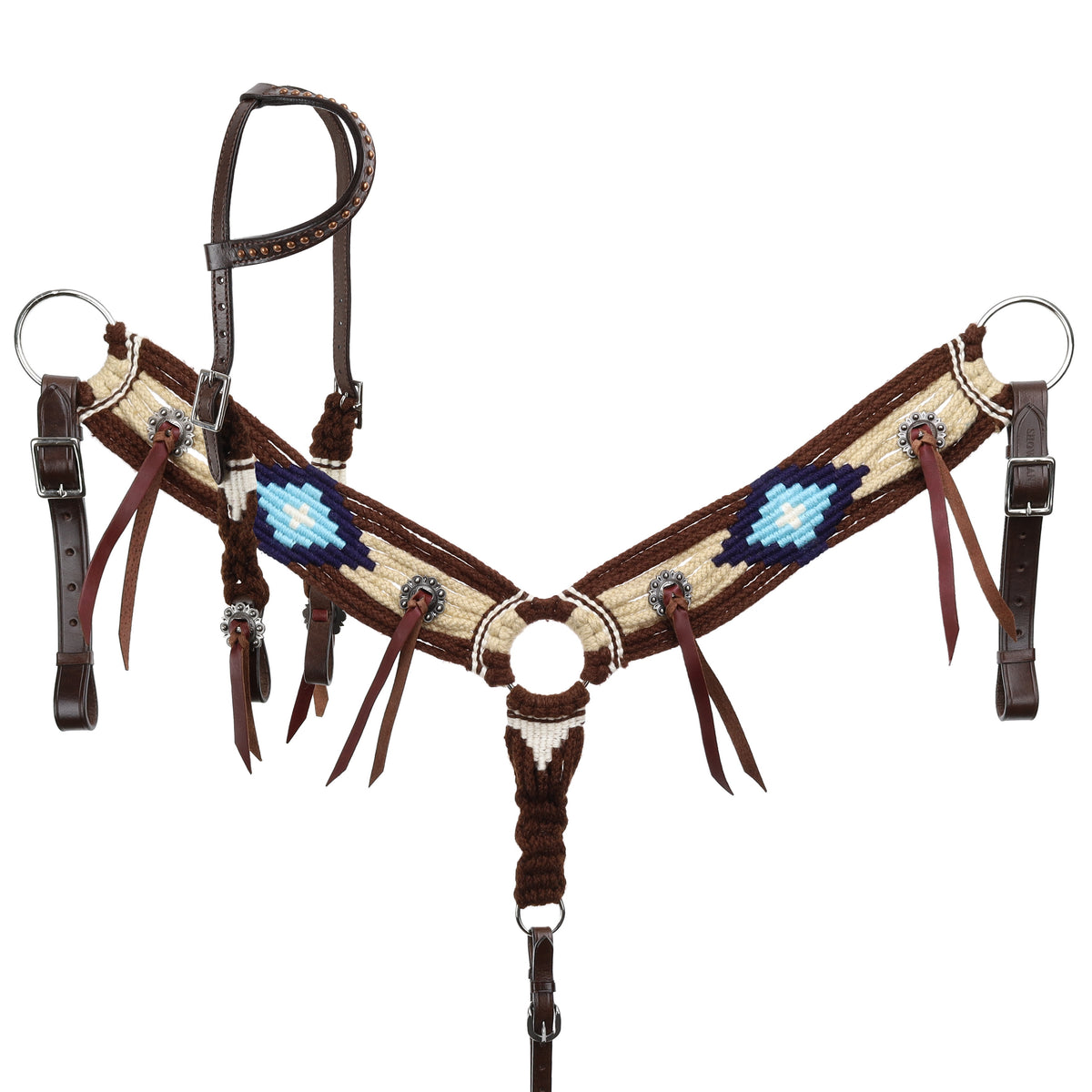 Showman High Desert Mohair One Ear Headstall and Breastcollar Set