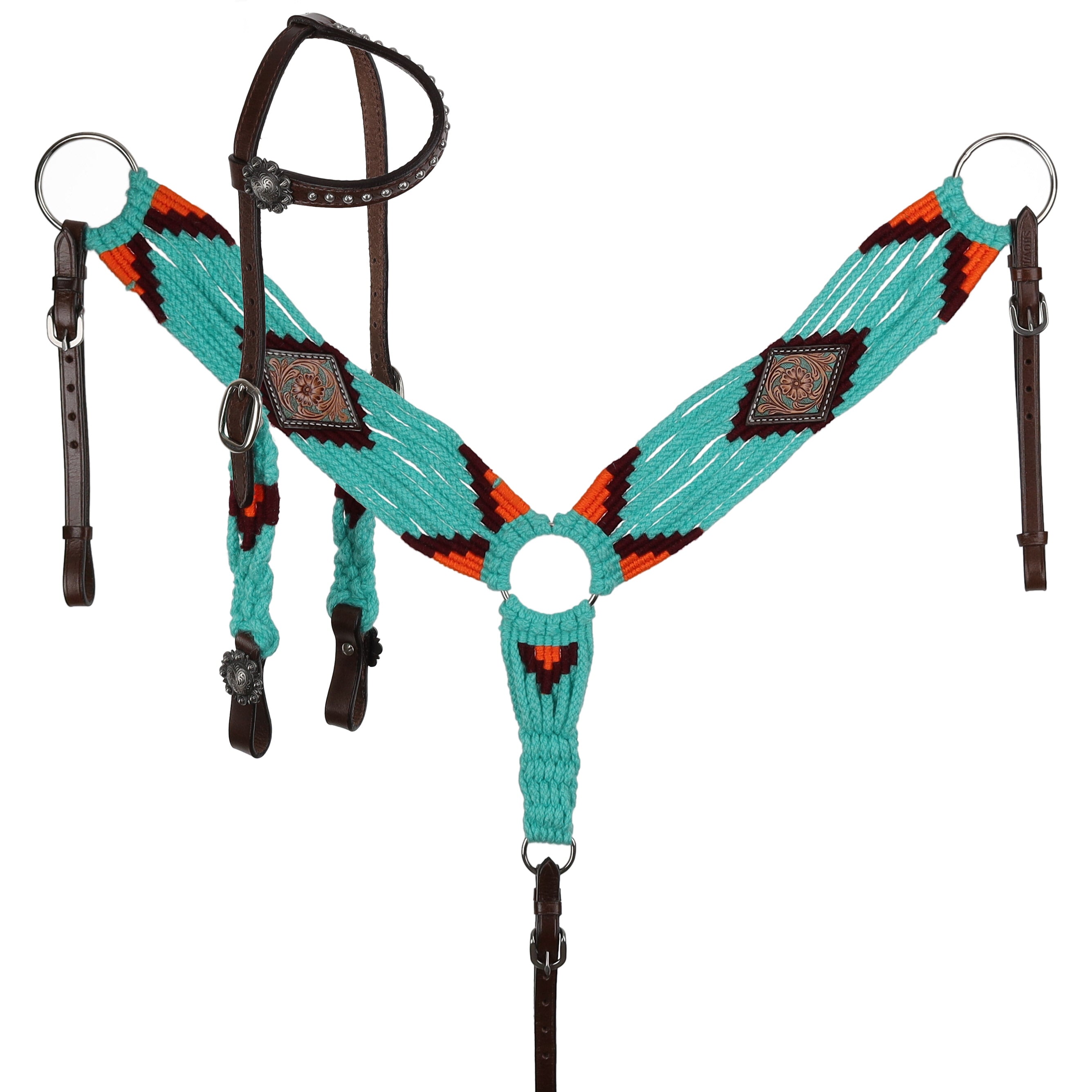 Showman Sunflare Spirit Mohair One Ear Headstall and Breastcollar Set