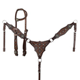 Showman Cowboy's Weave One Ear Headstall and Breastcollar Set