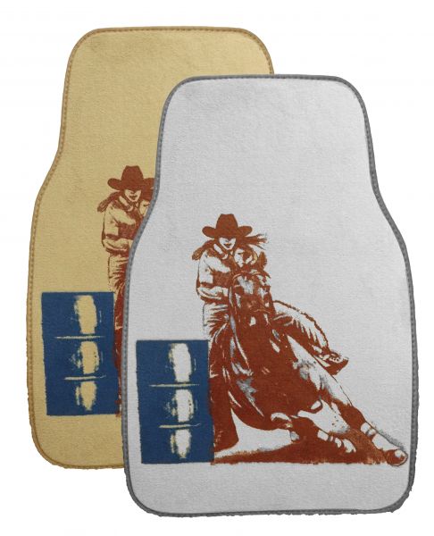 26" X 17" Barrel racer floor mats for car or truck