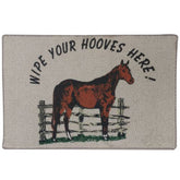 27" x 18" " Wipe your hooves here!" Welcome mat