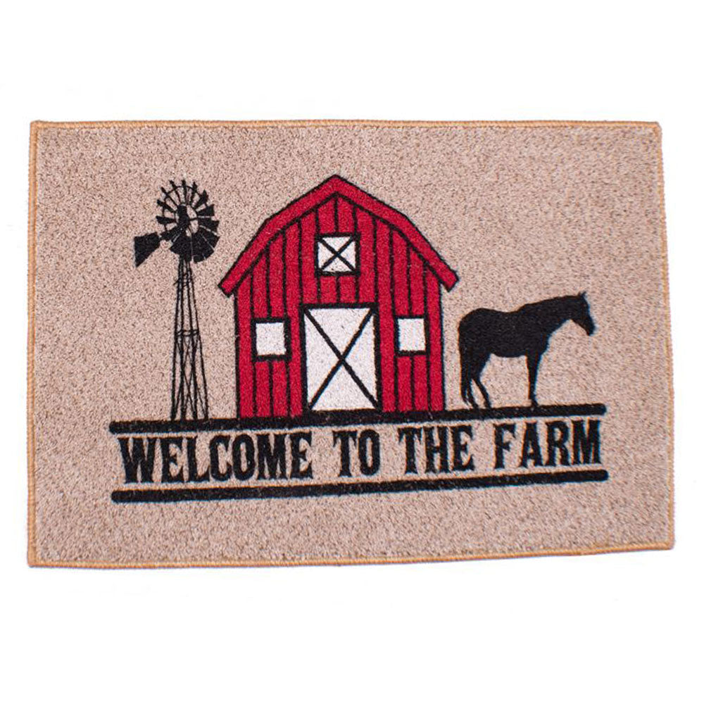 "Welcome to the Farm" Floor Mat - 27" x 18"
