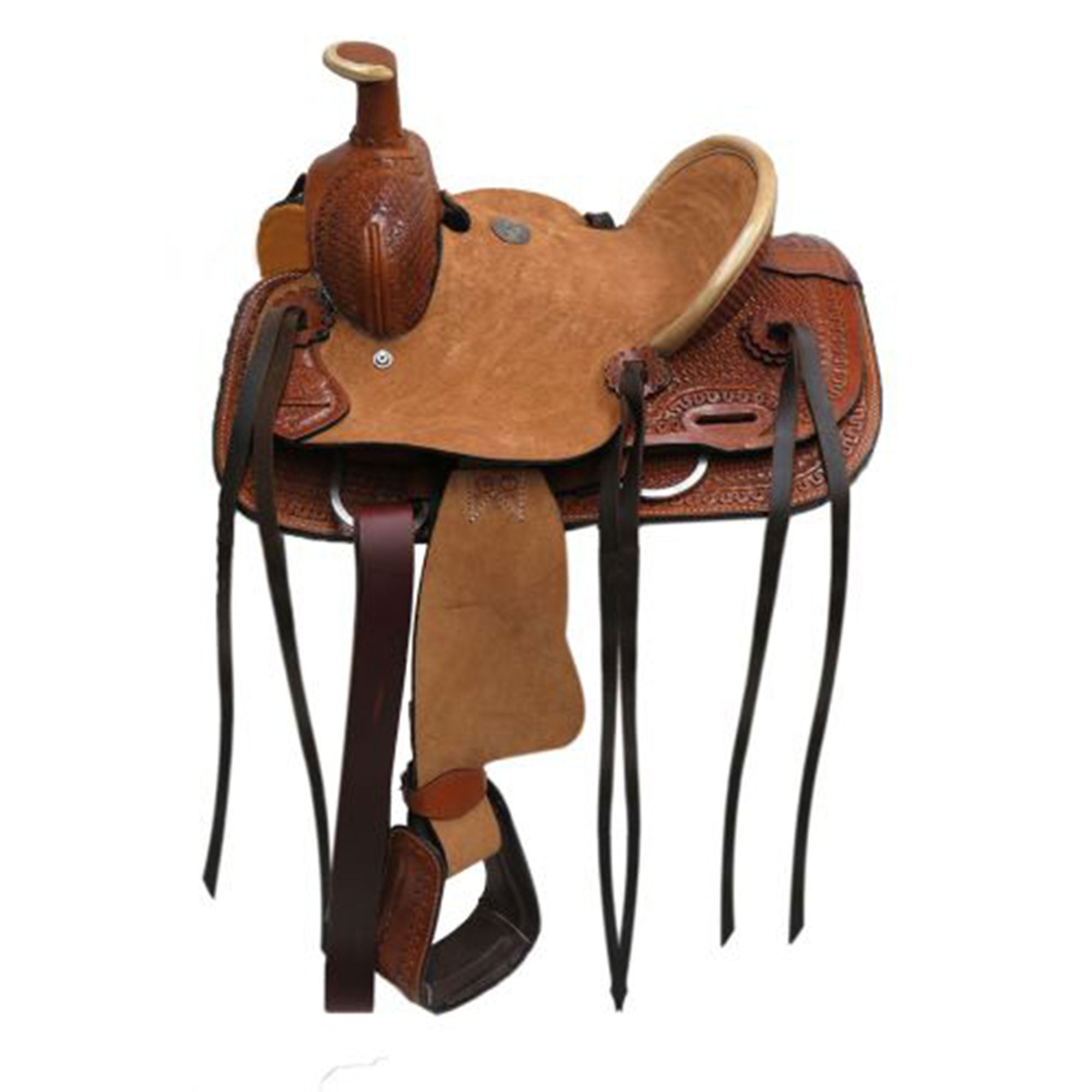 Double T Youth Hard Seat Roper Style Saddle - 10 Inch