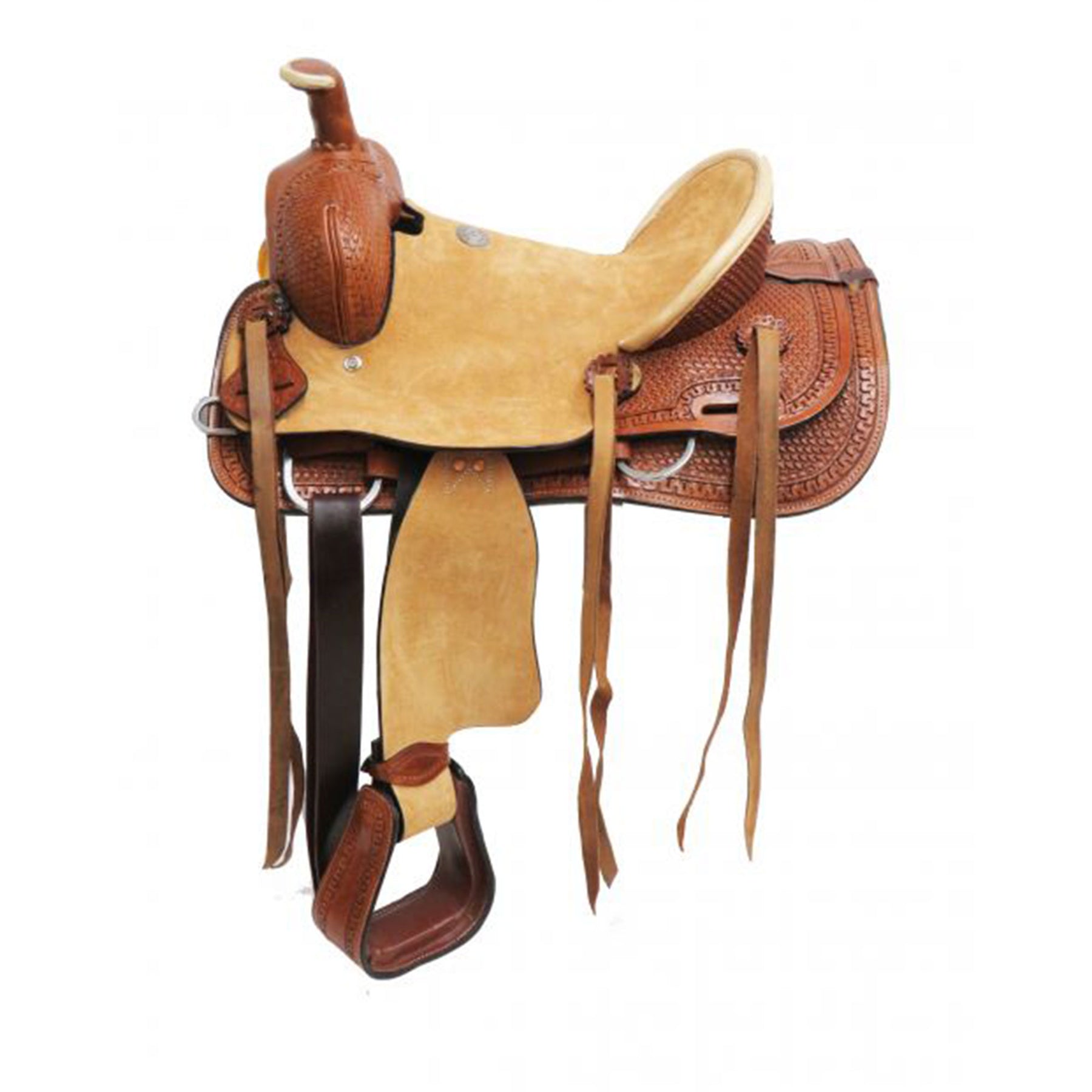 14" Double T Hard Seat Roper Style Saddle