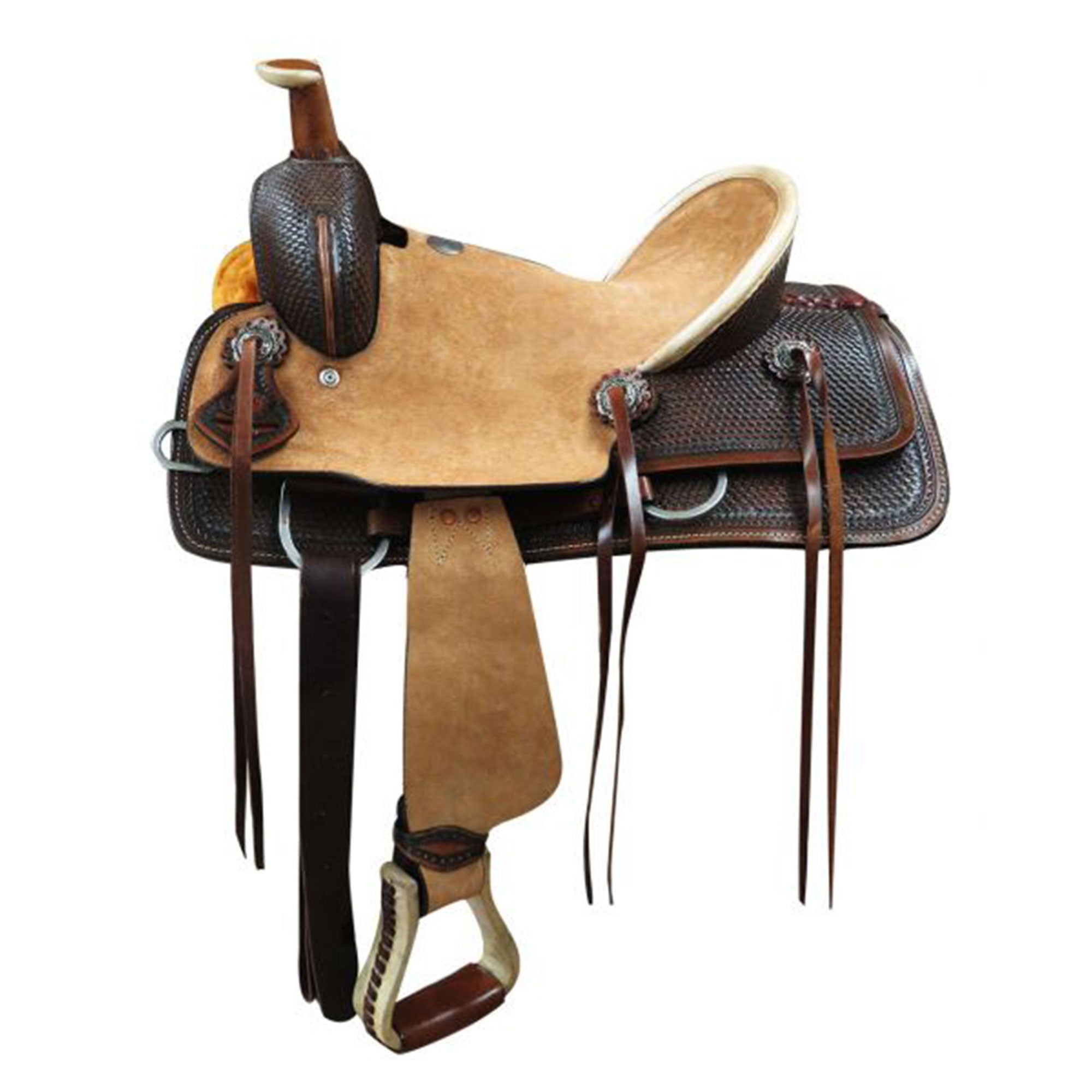 Double T Western Range Youth Roper Style Saddle - 12, 13 Inch