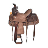 10" Double T Youth hard seat bear trap style saddle