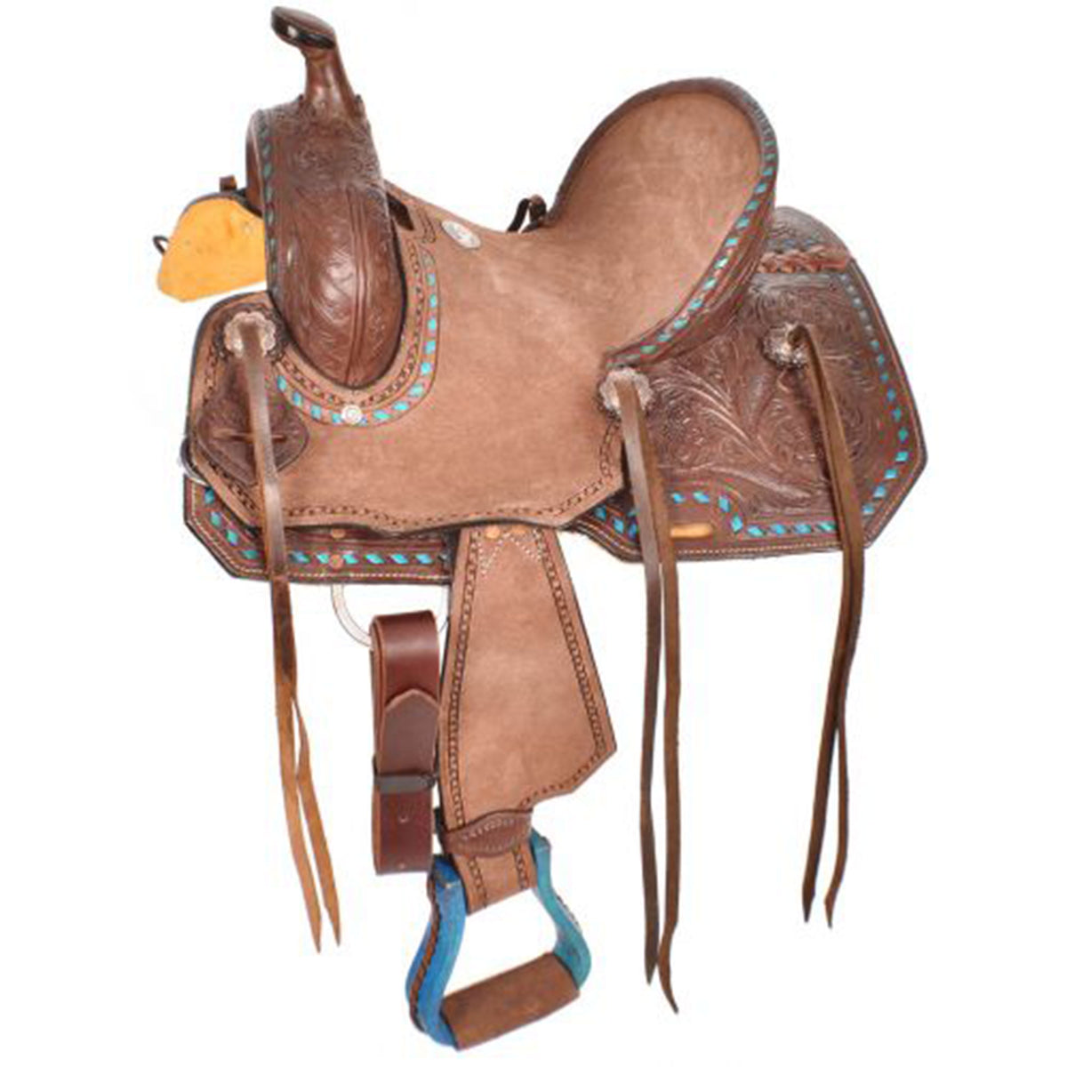 Double T Turquoise Trail Youth Roping Style Saddle - 10, 12 Inch