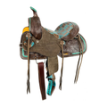 Double T Gator Patchwork Barrel Style Saddle - 12 Inch