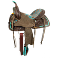 Double T Gator Patchwork Barrel Style Saddle - 15 Inch