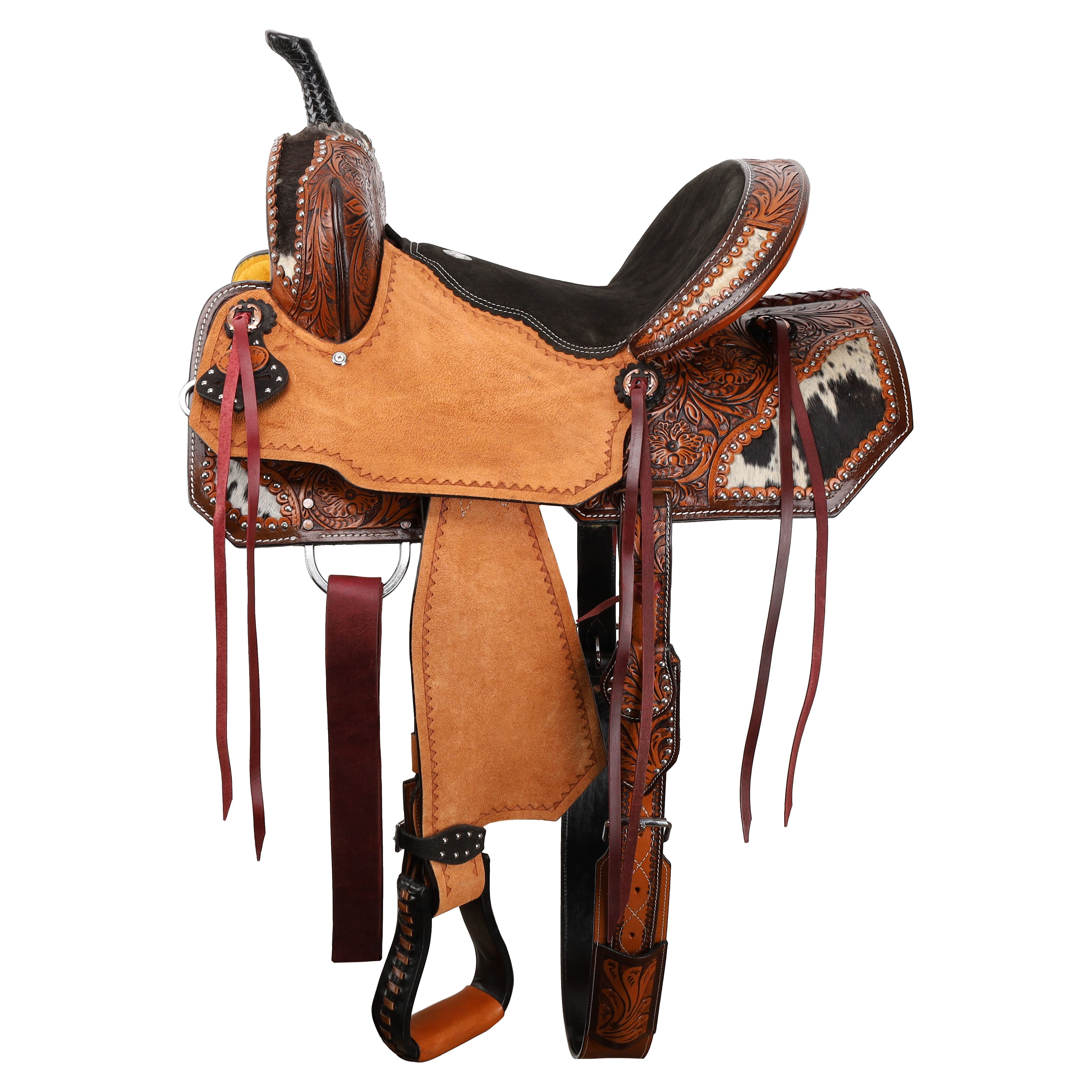 Double T Wildhide Series Alma Barrel Style Saddle - 15 Inch