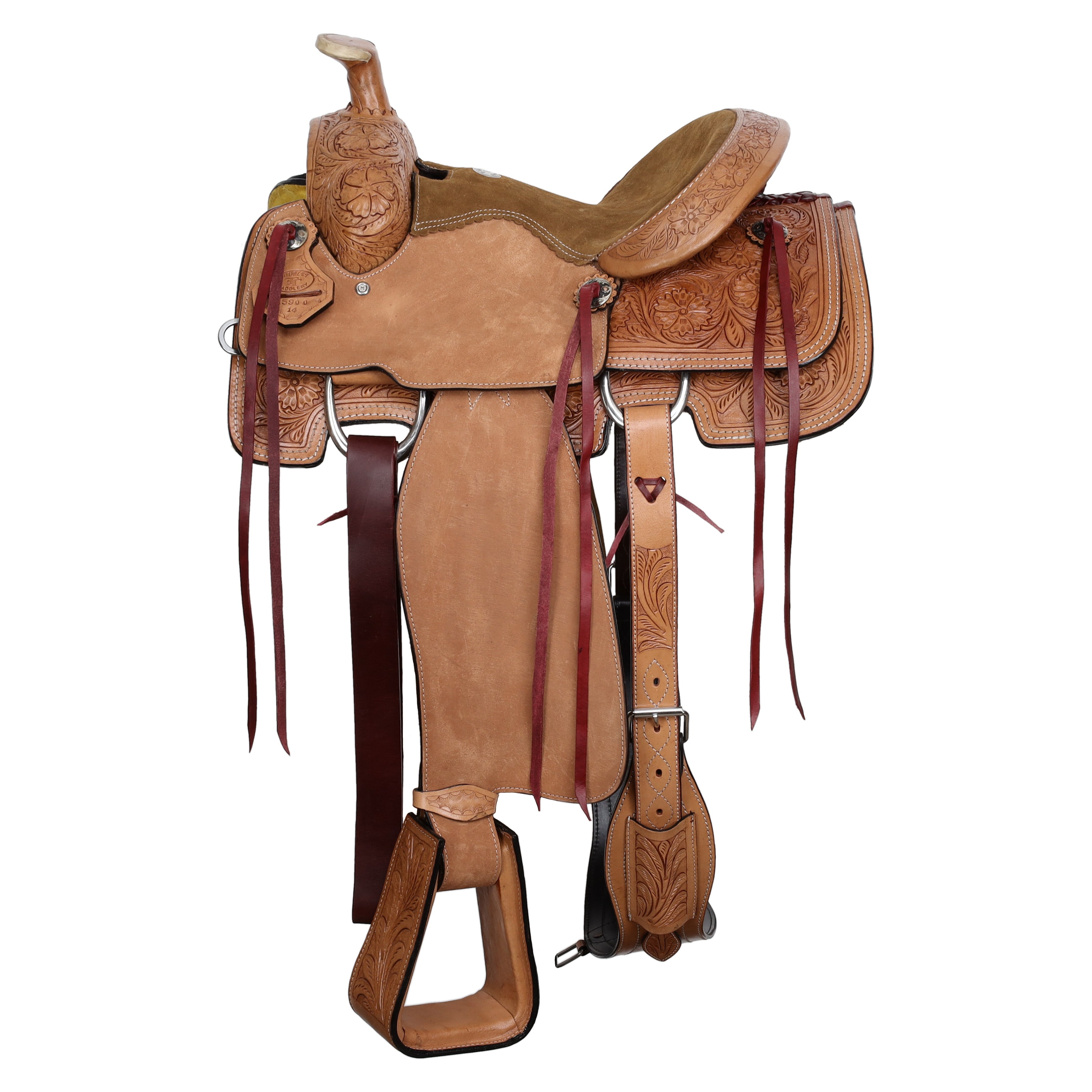 Double T Palomino Prairie Roper Style Saddle - 14 Inch