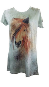 "Preppy Horse" Round Neck T-Shirt