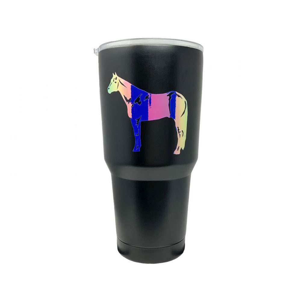 30 oz Insulated Standing Horse Black Tumbler