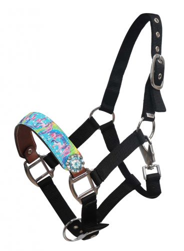 Showman PONY SIZE "Rainbow Pony" halter