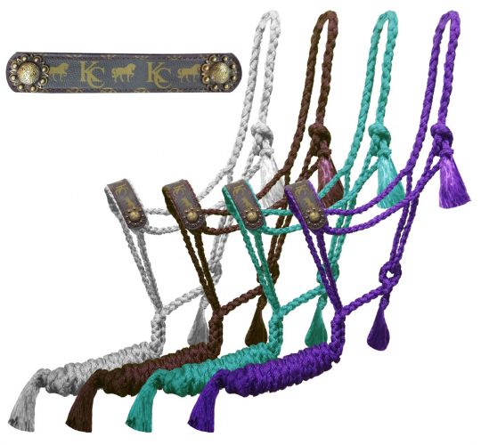 Klassy Cowgirl Woven Nylon Mule Tape Halter with KC Noseband