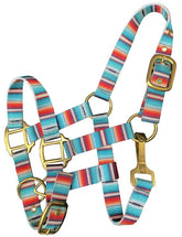 Showman Premium nylon serape print halter with brass hardware