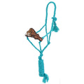 Showman Bronco Blaze Teal Mule Tape Bronc Halter with 7 Ft