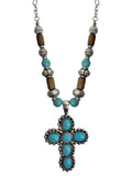 Turquoise beaded Charm necklace