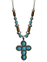 Turquoise beaded Charm necklace
