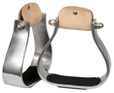 Showman wide aluminum stirrup with rubber grip tread