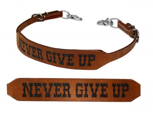 Showman Never Give Up branded wither strap