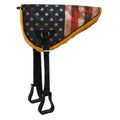 Showman American flag design bareback saddle pad with kodel fleece bottom