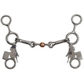Showman Fast Turns Stainless Steel JR Cowhorse Bit with Dog Bone and Copper Roller