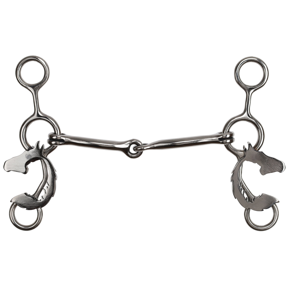Showman Ironhorse Stainless Steel JR Cowhorse Bit with Smooth Snaffle
