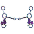 Showman Fast Turns Titanium Coated Stainless Steel JR Cowhorse Bit with Dog Bone and Copper Roller