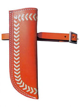 Showman Buckstitch leather flag carrier