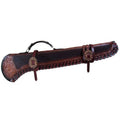 Showman 34" Basketweave Tooled Gun Scabbard with Copper Buckles