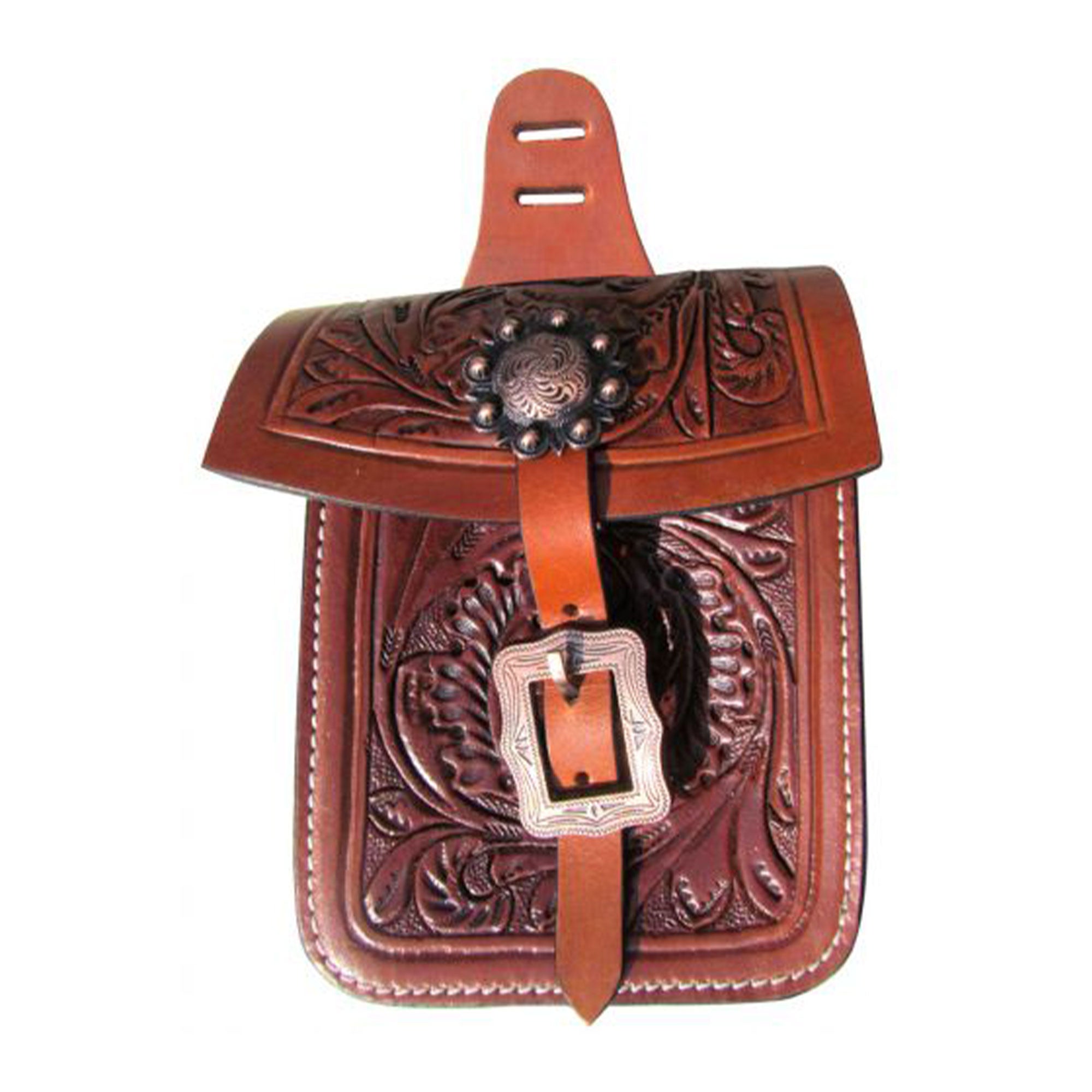 Showman Acorn Tooled Saddle Pocket