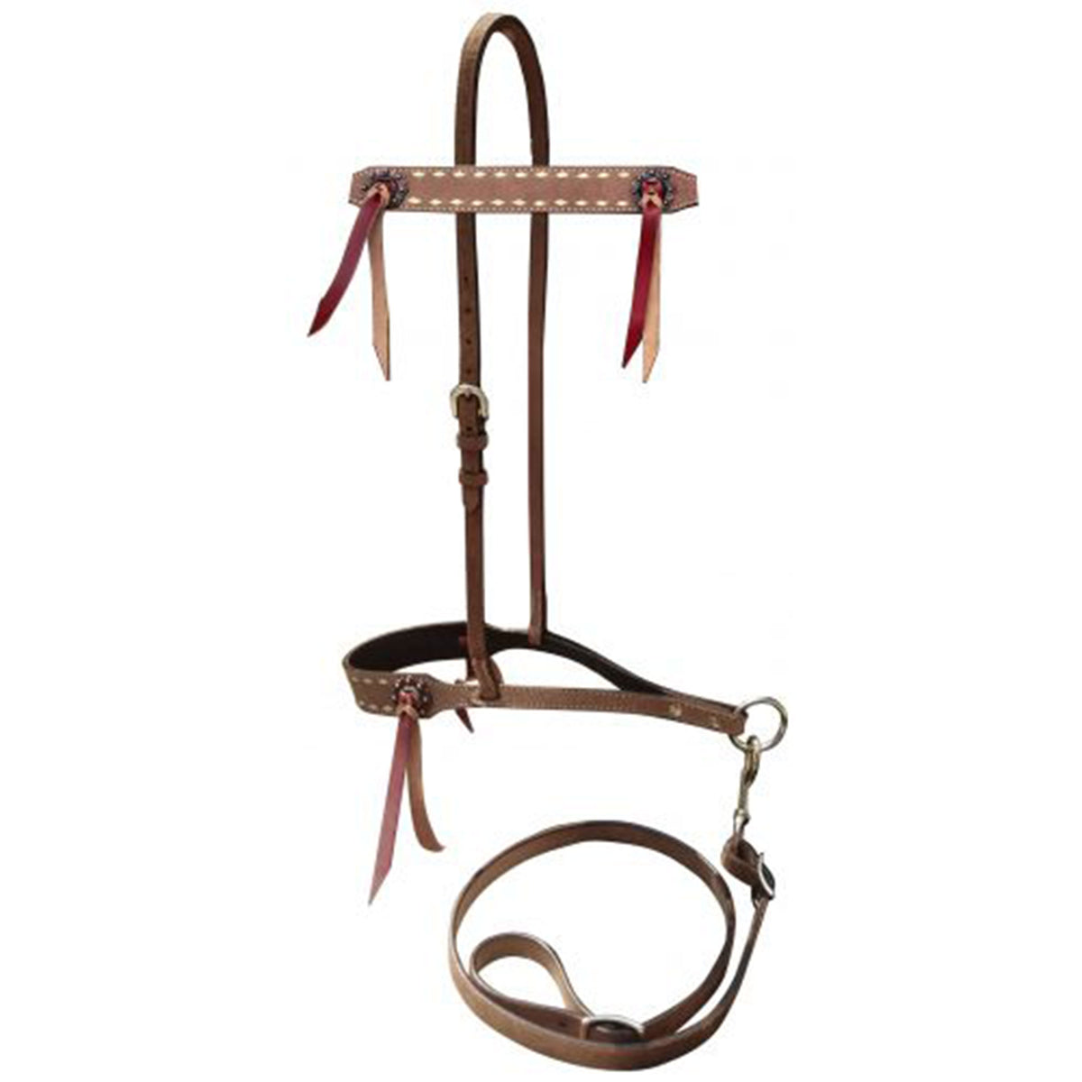 Showman Roughout Tie Down Noseband and Strap