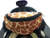 Showman Giraffe Print Insulated Nylon Saddle Pouch